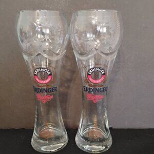 Erdinger Weissbrau Beer .5 Liter Soccer Ball Top Pilsner, Set of 2